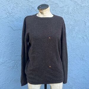 Upcycled Cashmere Sweater Size large Eco Natural